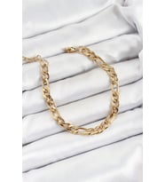 Tegan 316L Çelik Gold Renk Zincir Erkek Bileklik TG27EB3734 (Çok Renkli)