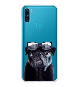 PrintiFy Samsung Galaxy M11 ile Uyumlu 1mm Slim Fit Köpek 3 050f Baskılı Şeffaf  Kılıf
