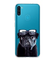PrintiFy Samsung Galaxy M11 ile Uyumlu 1mm Slim Fit Köpek 3 050f Baskılı Şeffaf  Kılıf