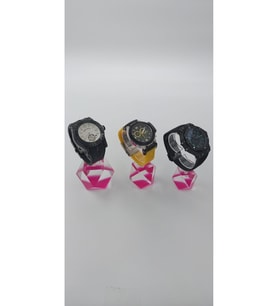 Saat Standı 3'lü Set Kristal Model Pembe