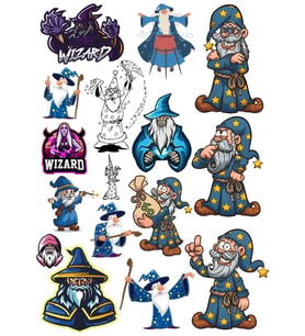 Büyücü Sticker Set 8 20 Parça Telefon, Tablet, Defter, Laptop Sticker