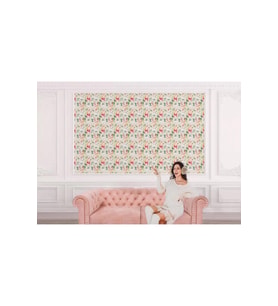 Çiçek Ve Yaprak Desenli Tarzı Duvar Kağıdı-5575