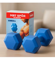 7 kg Plastik Köşeli Dambıl (2'li Set)