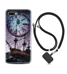 Oppo A5S A15 A16 A54 A55 A73 A74 Kılıf Boyun Askılı Silikon Time 1749