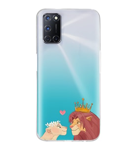 Oppo A52/A72/A92 Uyumlu Aslan Kral Tasarımlı Şeffaf Telefon Kılıfı