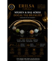 Sertifikalı Migren Baş Ağrısı Doğal Taş Bilekliği - Ayarlanabilir Unisex Premium Tasarım 8MM