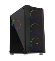 FRISBY FC-9405G 650W 80+ 4X120MM DUAL RING RGB FAN USB 3.0 MİDİ TOWER SİYAH KASA