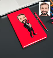 Kişiye Özel Patron Tasarımlı Karikatür Defter Ve Kalem Seti  38