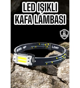 Kamp Feneri Balıkçı Feneri Başlıklı Suya Dayanıklı Kafa Lambası