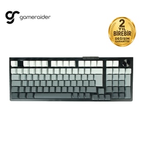 GameRaider Force98 Black Gray Gradient Jixian Red Switch Hotswap RGB Kablosuz Türkçe Mekanik Gaming Klavye