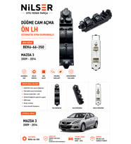 Mazda 3 Cam Düğme Ön Sol 2009-2014 Ayar Kumandalı