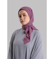 Mor Düz Klasik Eşarp İtalyan Dikişli Relax Kumaş Sade 202209_22