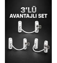 3’lü Pencere Güvenlik Kilidi Seti Anahtarlı Çocuk Güvenlik Kilidi