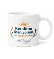 Kendime İnanıyorum Her Şeyi Başarabilirim Özgüven Kupası Hediye Bardak