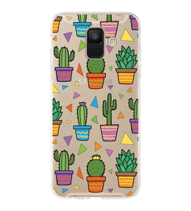 PrintiFy Samsung Galaxy A6 Plus 2018 ile Uyumlu 1mm Slim Fit Water Color 4 Baskılı Şeffaf  Kılıf