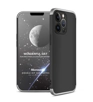 Microsonic Apple iPhone 13 Pro Kılıf Double Dip 360 Protective Siyah Gri