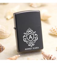Premium Tasarım İsimli Metal Siyah Çakmak