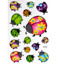 Sticker Kabartmalı A4 Boyutunda Stiker Defter, Planlayıcı Etiket-(lim041) - Renkli Uğurböceği
