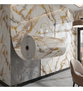 60cm x 3 Metre Tek Parça Yapışkanlı Rulo Aeno Mix Duvar Paneli Kağıdı Silinebilir Salon Ofis TX-121