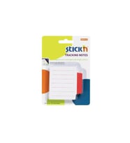 Hopax Stickn Yapışkanlı Not Kağıdı Çizgili Sep. 50 Yaprak 70x70 Mm Beyaz Kırmızı