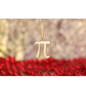 Altın vermeil ve Rose Gold seçenekleriyle Gümüş Pi Sembolü