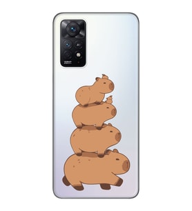 Redmi Note 11 Pro Uyumlu Kapibara Tasarımlı Şeffaf Telefon Kılıfı