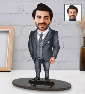 Kişiye Özel Abi 2 Tasarımlı Karikatürlü Biblo