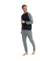 U.S. Polo Assn. Erkek Uzun Kollu Paçaları Lastikli Pijama Takımı (Antrasit)