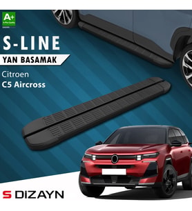 S-Dizayn Citroen E-C5 Aircross Elektrikli S-Line Siyah Yan Basamak 193 Cm 2024 Üzeri A+ Kalite