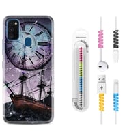 Samsung M21 M22 M23 M30 M31S M32 Kılıf Kablo Koruma Spiral Silikon Time 1749