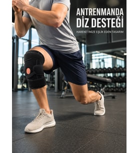 Mey İthalat® Ayarlanabilir Ligamentli Dizlik Patella Silikon Pedli Nefes Alabilir Diz Koruyucu
