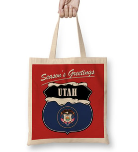 Seasons Greetings Utah Christmas Bez Çanta Uzun Saplı