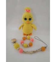 Sarı Civciv Takım Seti Amigurumi Organik Oyuncak