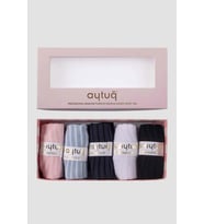 Aytuğ Kadın Bambu Patik Çorap 5 Çift Özel Kutulu Patik 34252 (Çok Renkli)