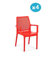 Omnipazar SY-2504 Plastik İcon Bahçe Koltuk Sandalye 4'lü Set