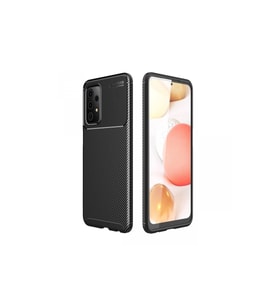 Samsung Galaxy A72 Kılıf Auto Focus Karbon Kapak - Siyah