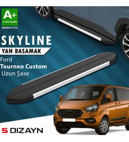 S-Dizayn Ford Tourneo Custom Uzun Şase Skyline Aluminyum Yan Basamak 243 Cm 2012-2023 A+ Kalite