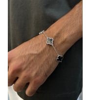 925 ayar gümüş van cleef modeli erkek bileklik