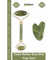 Cilt Bakımı Yeşim Taşı Yüz Masajı Sıkılaştırma Doğal Gençleştirici Jade Roller Gua Sha Taşı Seti