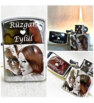 Kişiye özel Zippo Çakmak Üzerine Lazer İle Resim Ve İsim Yazma