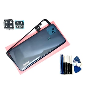 Tkgz Oppo A15 A15S Full KASA Arka Pil Kapağı (TAMİR SETİ) SİYAH