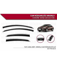 Fiat Linea Kromlu Cam Rüzgarlığı Niken 2007+ sonrası modeller uyumlu (Beyaz)