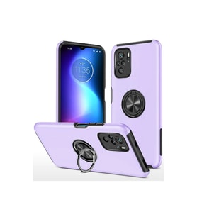 Xiaomi Poco F3 Kılıf Elit Yüzüklü Kapak - Mor