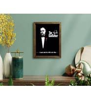 BK Home Godfather Baba Tasarımlı Doğal Masif Ahşap Çerçeveli Tablo-3