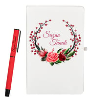 İş Arkadaşına Hediye Kişiye Özel Defter ve Roller Kalem Hediye Seti
