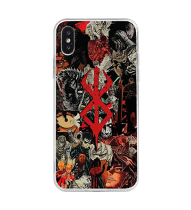 Iphone X ve XS Uyumlu Berserk Tasarımlı Şeffaf Telefon Kılıfı