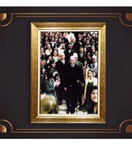 Altın Varaklı Çerçeveli Paspartulu Atatürk Tablo z4708 (Gold)