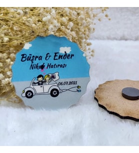 Hayaller Dükkanı 30 Adet Nikah Şekeri Magnet