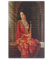 Cakapuzzle Eski Ünlü Hint Kadın Görseli Puzzle Yapboz MDF (Ahşap) (120 Parça)