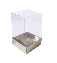 Asetat Kutu Altı Karton 5X5X8 CM (50 Adet)  Gümüş